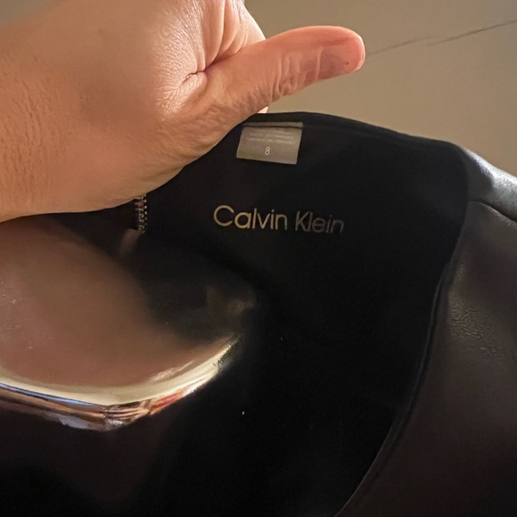 NWOT CALVIN Klein PU leather dress (8) - Picture 4 of 5